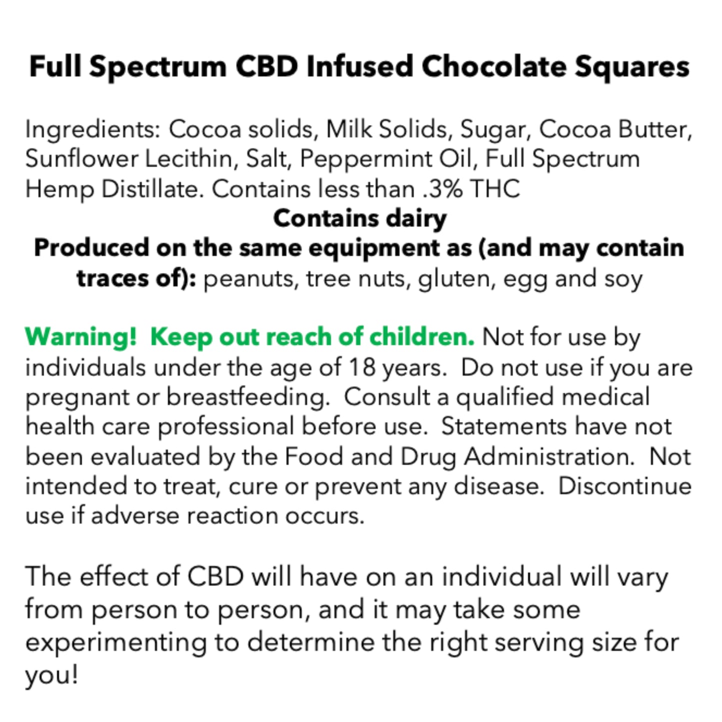 CBD-Infused Chocolate 3 pack